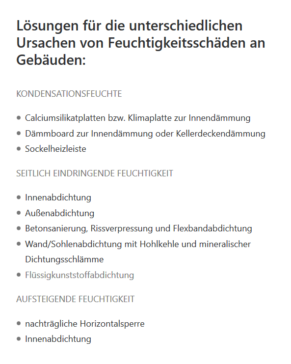 Feuchtigkeitsschäden für 75175 Pforzheim