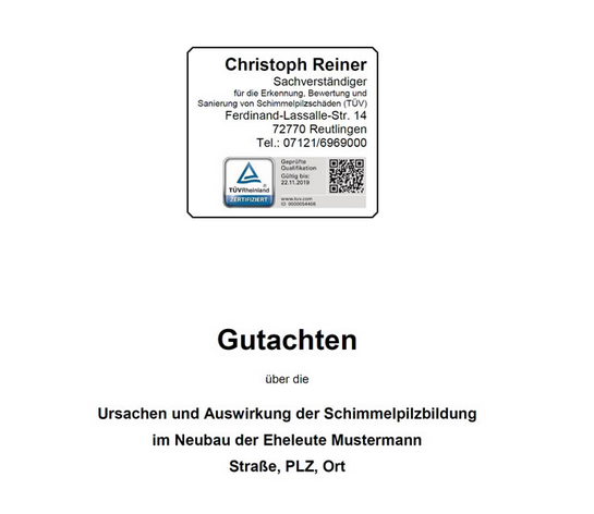 Schimmelgutachten Bausachverständiger für  Oggelshausen